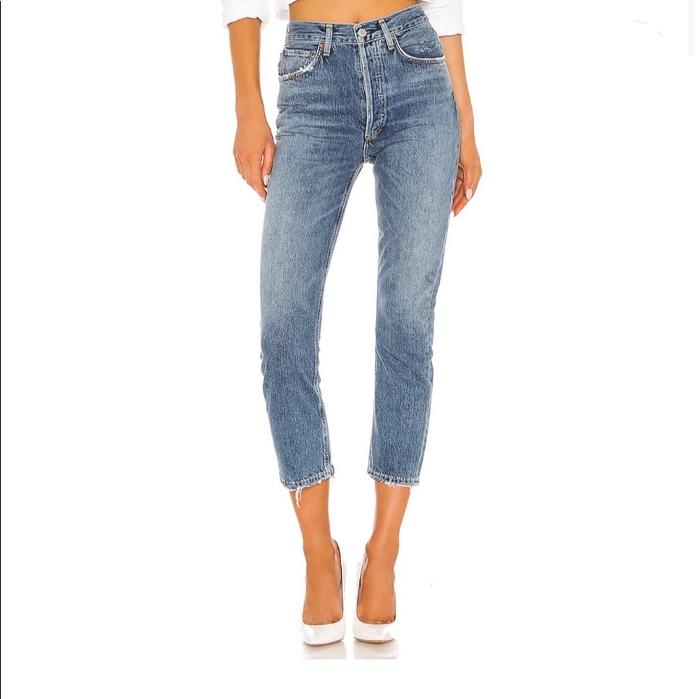 AGOLDE Riley High Rise Straight Crop